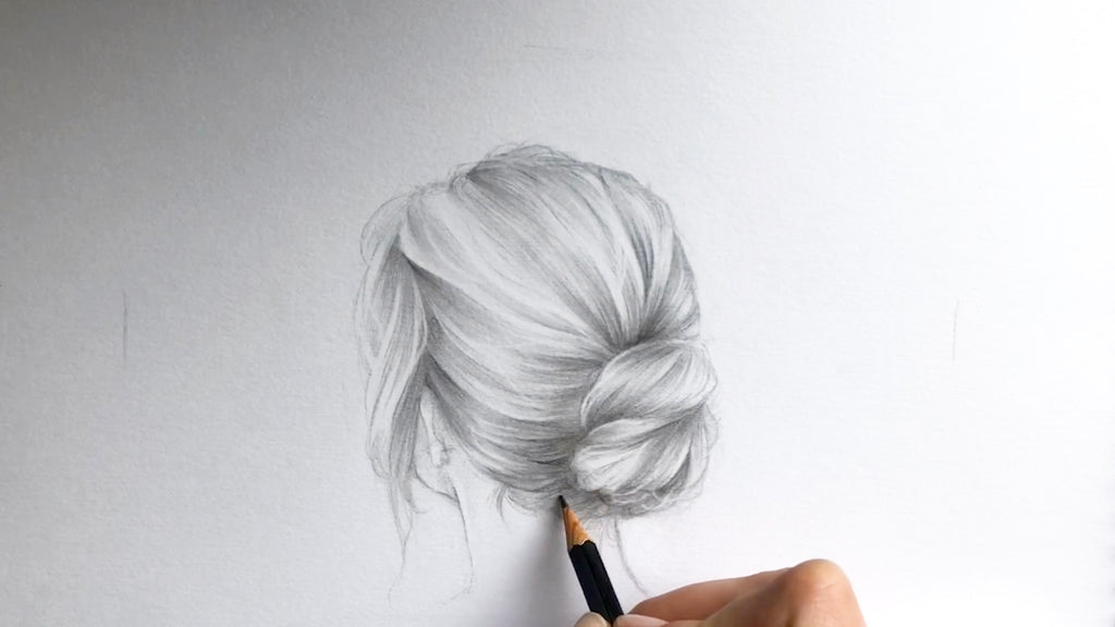 Full Tutorial of Drawing Hair Step by Step in Graphite with Annelies Bes