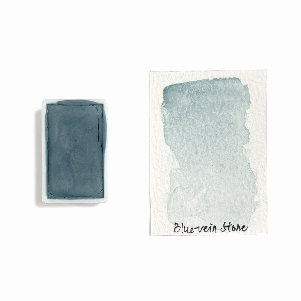 Blue Vein Stone PB29 - Artist Grade Handmade Honey Based Watercolor Paint Full Pan 3.2ml L'oeil loeilart