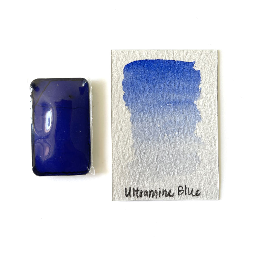 Ultramarine Blue PB29 - Artist Grade Handmade Honey Based Watercolor Paint Half Pan 2ml L'oeil loeilart