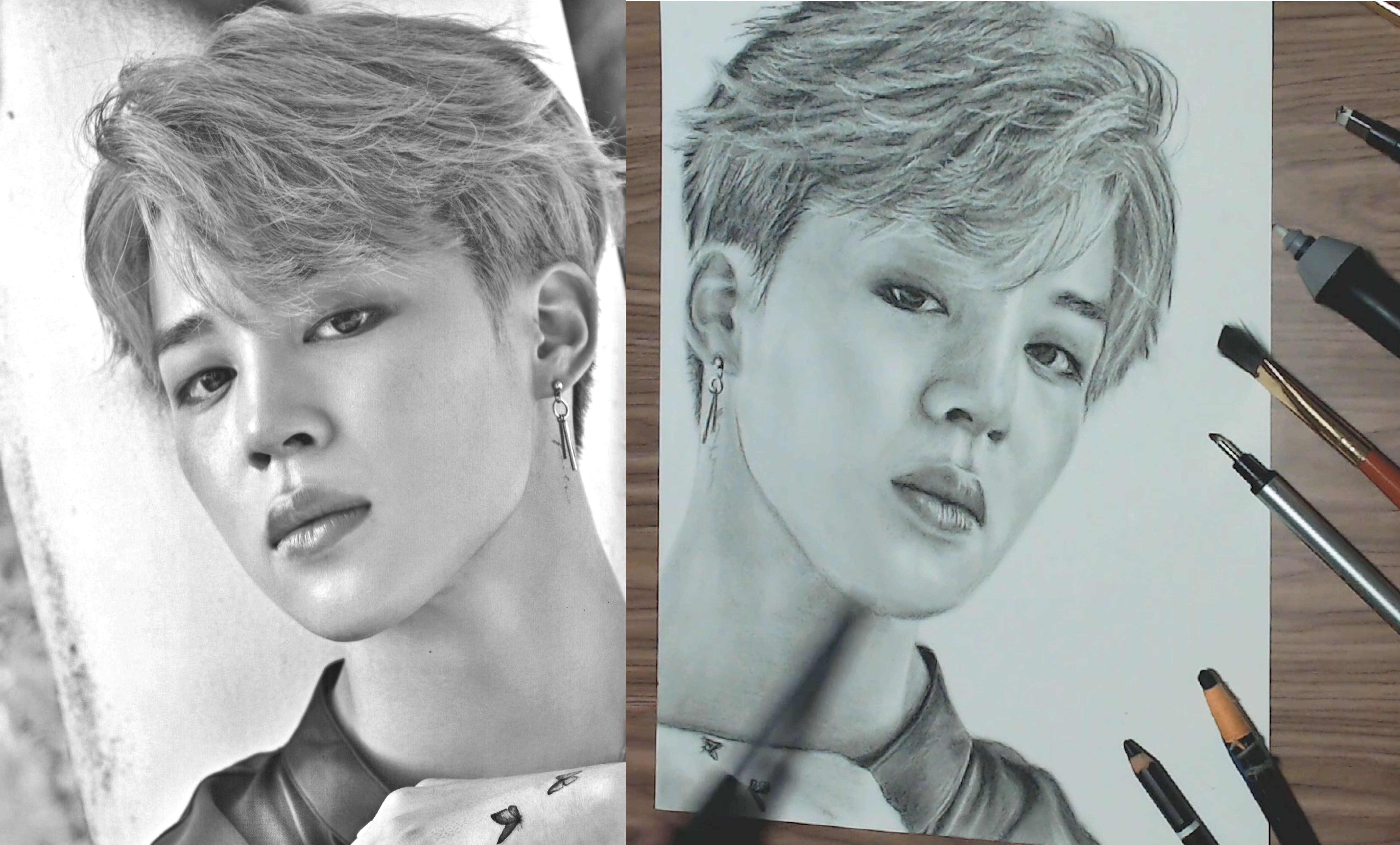 Just a little practice, don't have much time to draw, hope you like this simple  drawing 🐥🐥 #jimin #jiminlonghair #jiminfotofolio… | Instagram