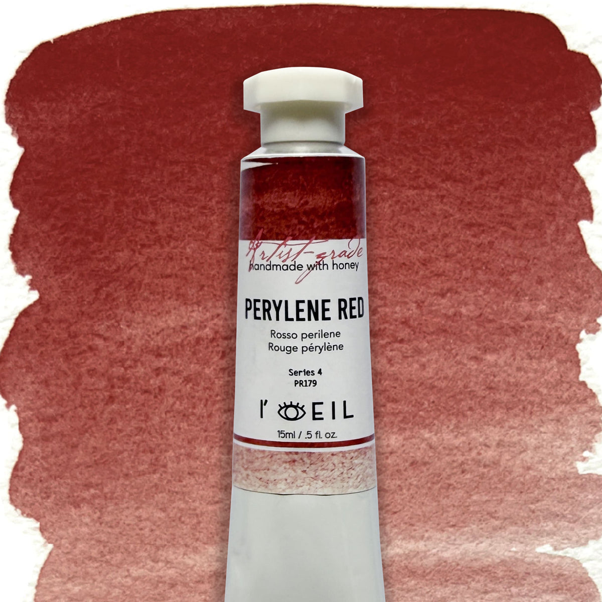 Pr179 Perylene Red PR179 - Artist Grade Handmade Honey Based Watercolor Tube ...