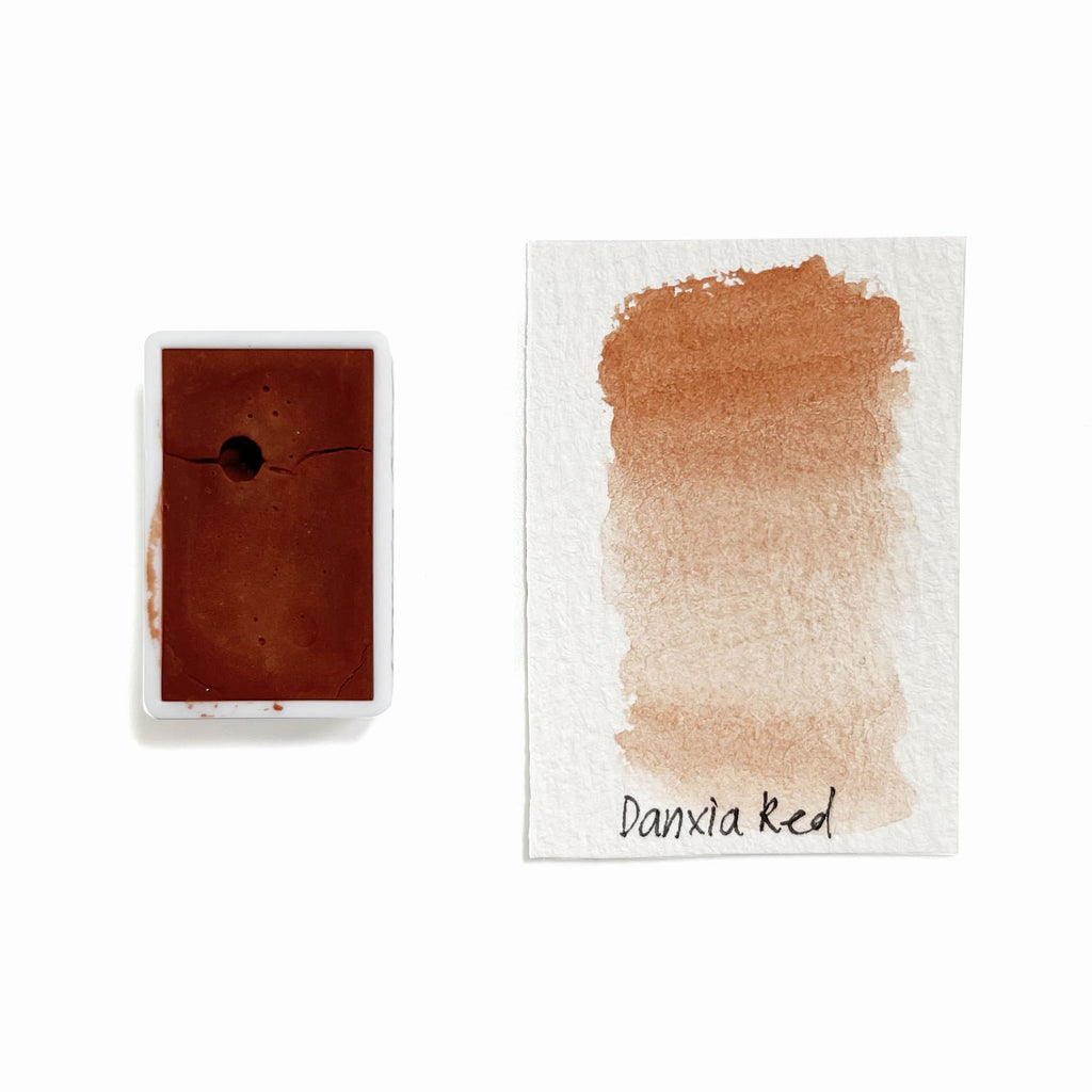 Danxia Red - Artist Grade Handmade Honey Based Watercolor Paint Full Pan 3.2ml