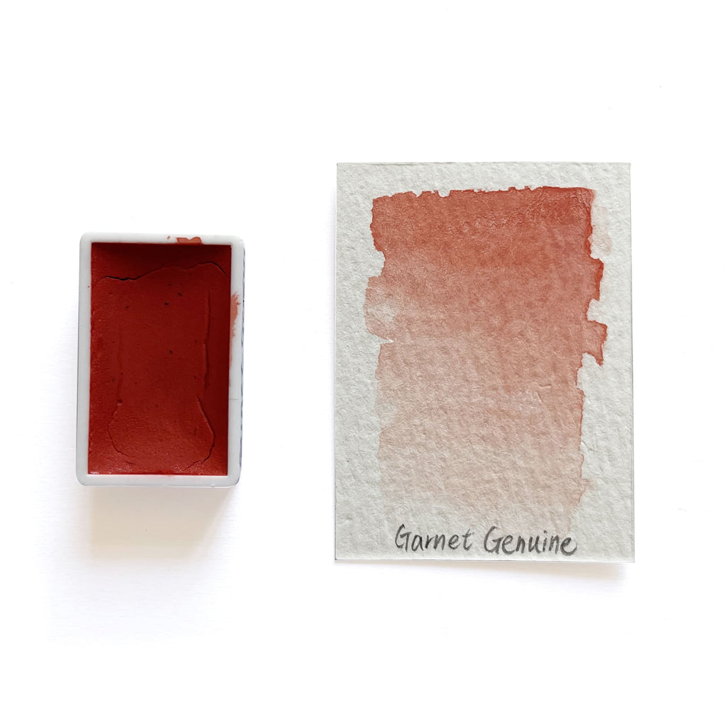 Garnet Genuine - Artist Grade Handmade Honey Based Watercolor Paint Full Pan 3.2ml