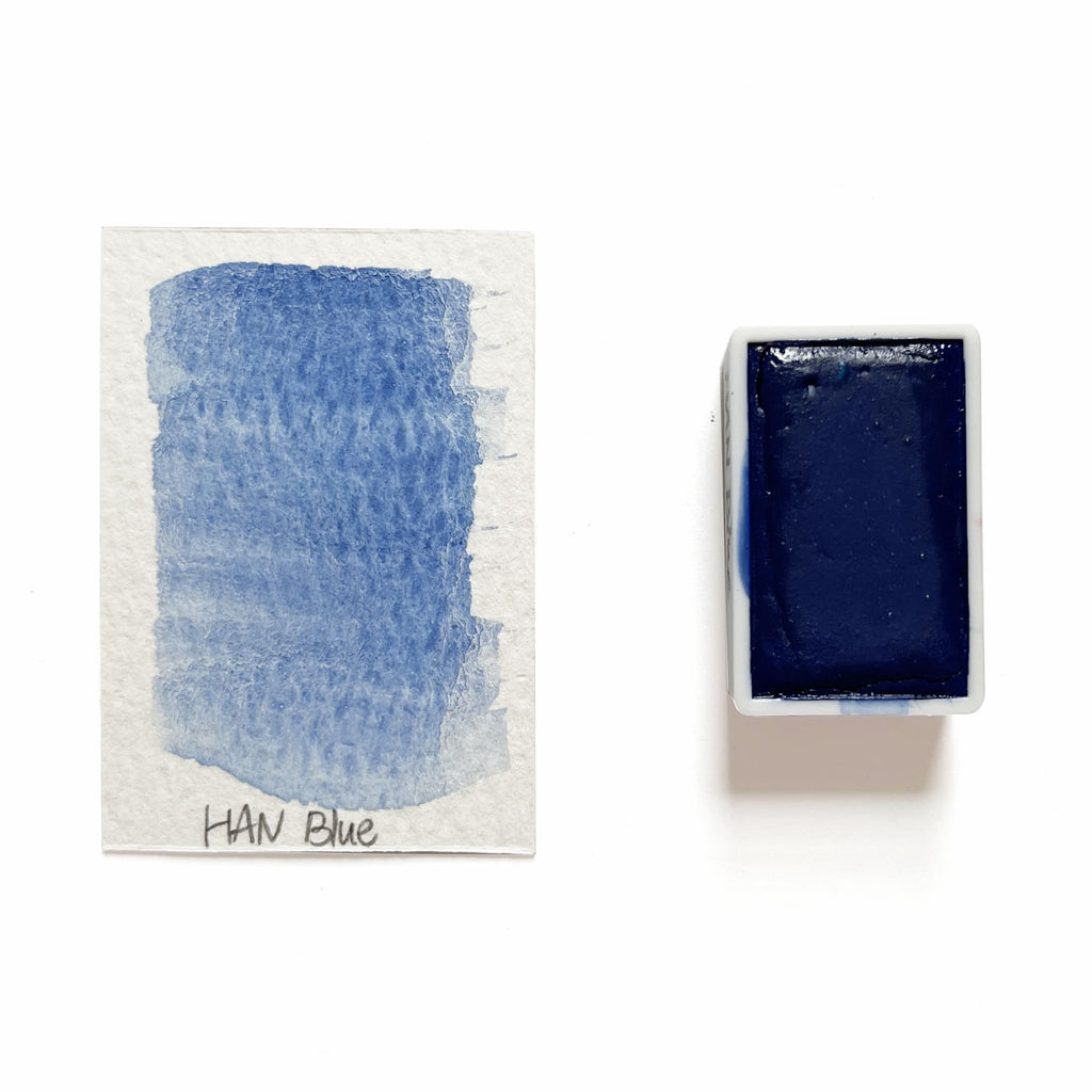 HAN Blue - Artist Grade Handmade Honey Based Watercolor Paint Full Pan 3.2ml - Loeil Art Supplies | for creative you