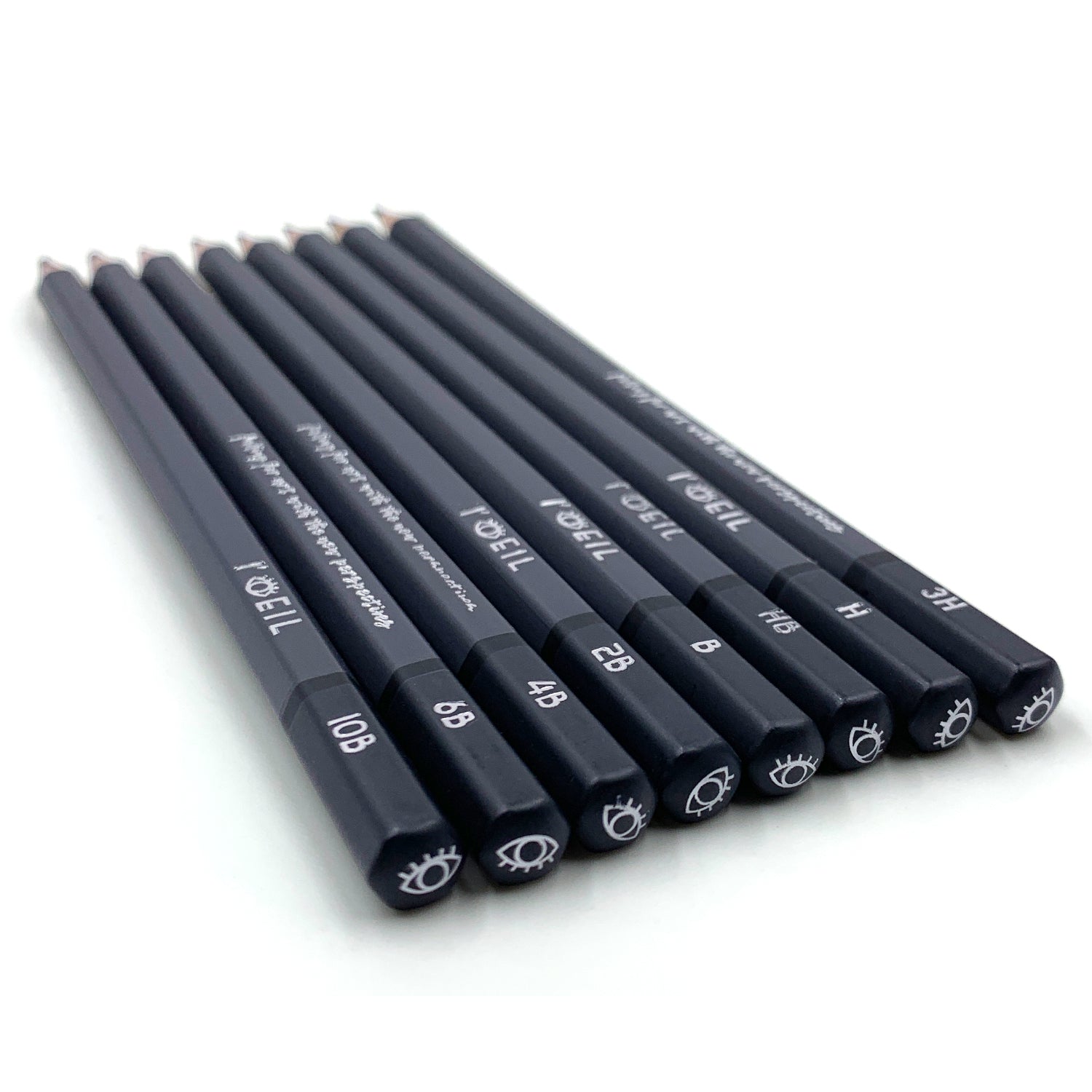 Dark Grey and Black Pencil Set Grey and Black Pencils HB Pencil