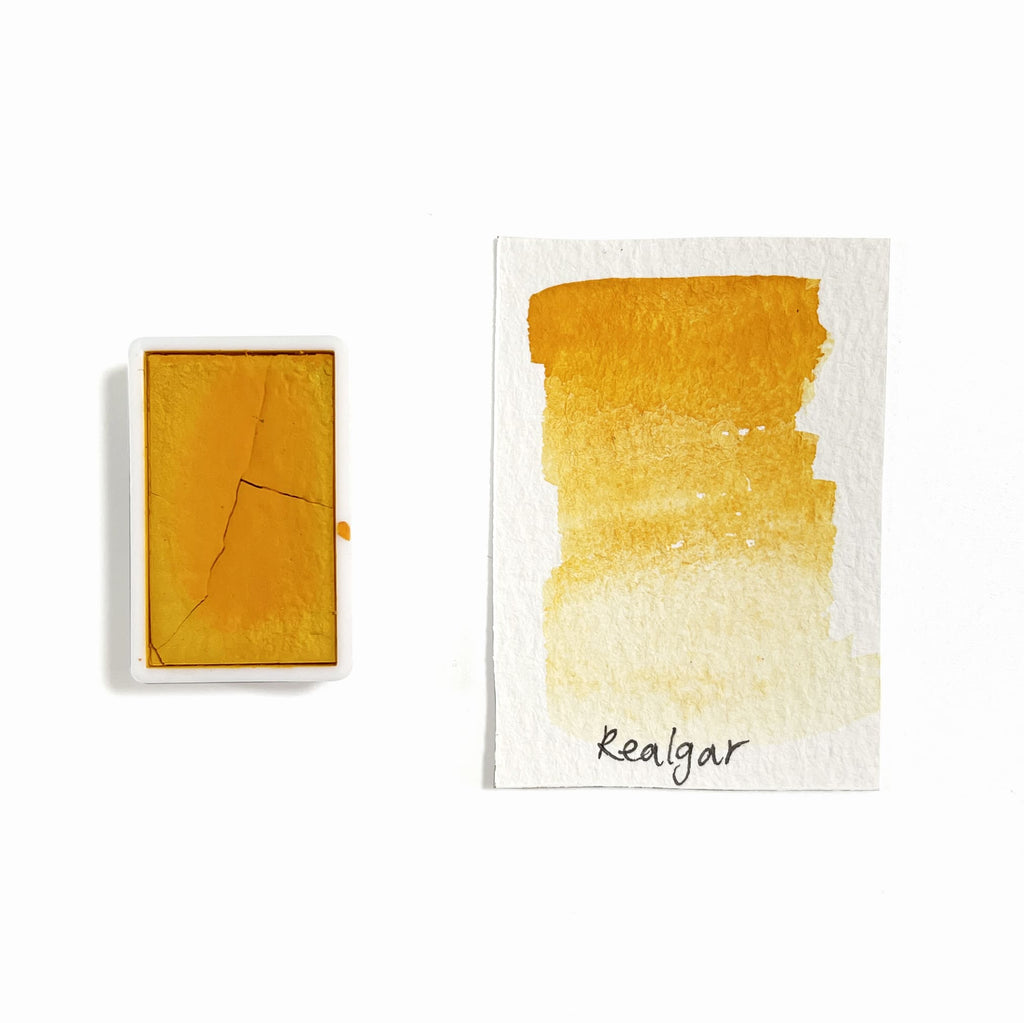 Realgar PY39 - Artist Grade Handmade Honey Based Watercolor Paint Full Pan 3.2ml L'oeil loeilart