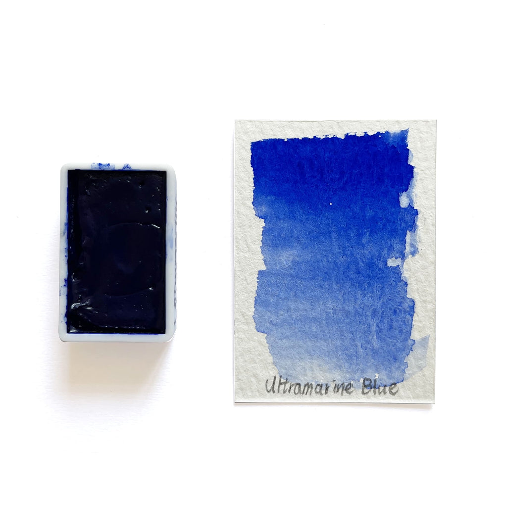 Ultramarine Blue PB29 - Artist Grade Handmade Honey Based Watercolor Paint Full Pan 3.2ml