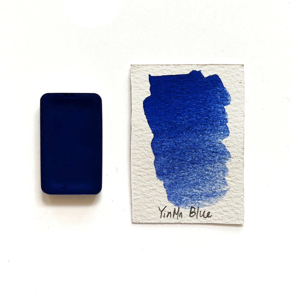 YInMn Blue PB86 - Artist Grade Handmade Honey Based Watercolor Paint Half Pan 2ml L'oeil loeilart