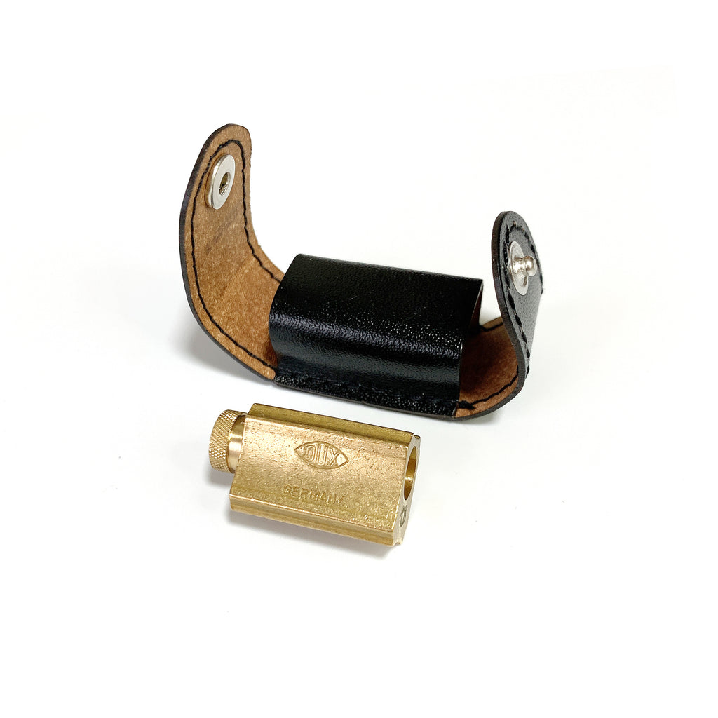 Adjustable 3-points Brass Pencil Sharpener with Leather Case - Loeil Art Supplies | for creative you