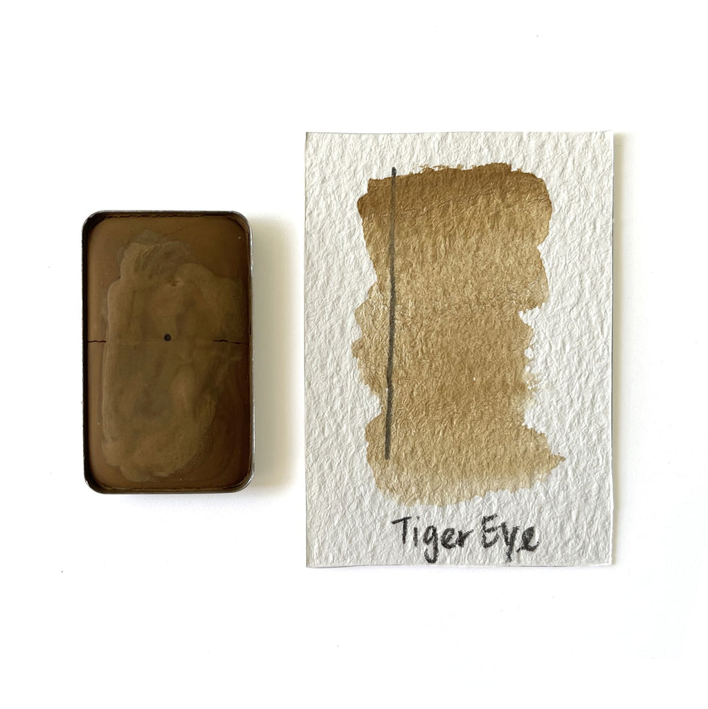 Tigers Eye - Artist Grade Handmade Honey Based Watercolor Paint Half Pan 2ml